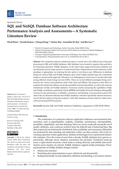 nosql database performance assessment